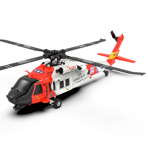 [Yuxiang General Agent] Yuxiang F09S Rescue Hawk Black Hawk Helicopter Remote Control Simulation Model Aircraft GPS Positioning Full Set + Camera + Display Screen + Memory Card Red and White Professional Technical Guidance [Send Aluminum Alloy Suitcase]