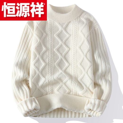 Hengyuanxiang (HYX) new autumn and winter bottoming sweater, lazy and loose woolen clothes, half-high collar sweater for men, thickened, high-end brand special price, broken code 902 Khaki, high-end brand special price, broken code M, recommended 90-110