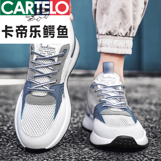 
CARTELO @ 2024 new autumn extra-large casual sneakers Forrest Gump shoes Daddy shoes plus size plus fat men's shoes H9908 Gray Lan 48
