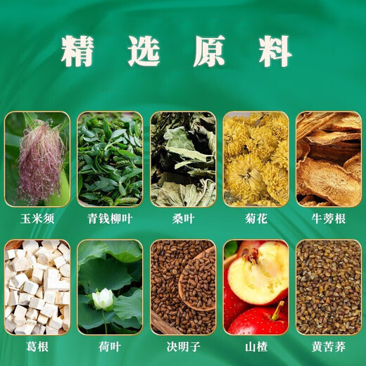 [Directly sold in the pharmacy] Beijing Tongrentang Green Qian Liu Corn Scarf Mulberry Leaf Tea Green Qian Liu Pueraria Kerry Root Tea Tangerine peel Burdock Root Tea Gardenia Barley Tea Men's Bag Health Tea 1 Box Pack