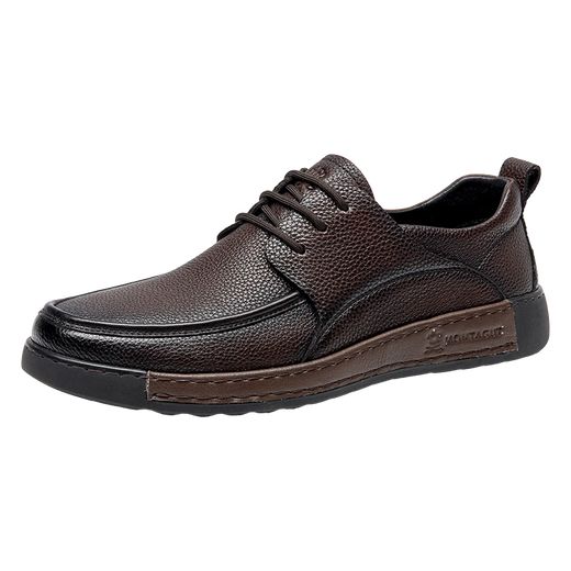 MONTAGUT leather shoes men's new British light luxury business casual men's toe-layer cowhide soft-soled shoes autumn and winter shoes for men