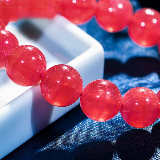 Eternal symbol light luxury brand collection-grade natural crystal bracelet rhodochrosite Argentinian ice rhodolite bracelet for women gift stone of love rhodolite-6mm