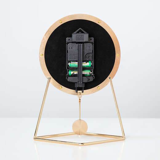 Hense creative shell clock European style desktop clock living room office light luxury quartz clock HD56 shell plate