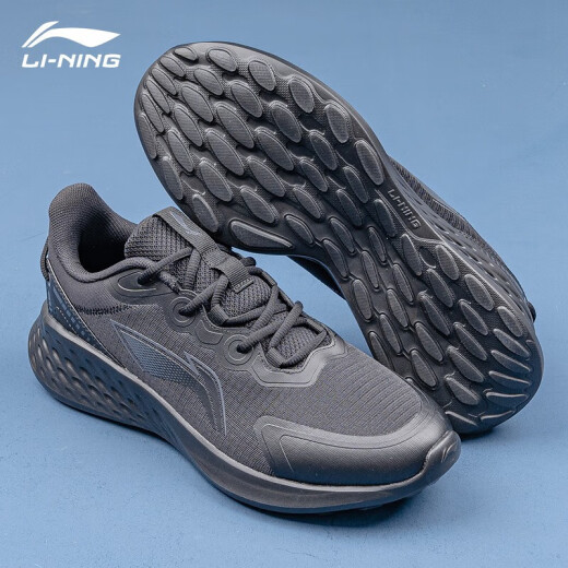 Li Ning (LI-NING) SOFT丨running shoes men's shoes summer new mesh breathable running casual running shoes summer sports shoes shoes black/cold sandal black 42