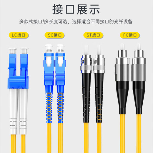 TIMON telecommunications grade 100 Gigabit fiber jumper LC-SC single-mode dual-core transceiver optical module tail fiber low smoke halogen-free home fiber cable 3 meters TM-GSM-2LCSC3M