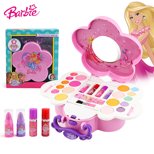 [70% neu] Barbie Barbie Kinderhaus spielen Spielzeug Prinzessin Make -up Make -up -Box Set Girls Safe Waschkosmetik Urlaubsgeschenk Bunte Schönheit handgefertigtes Pflaumenblütenschachtel
