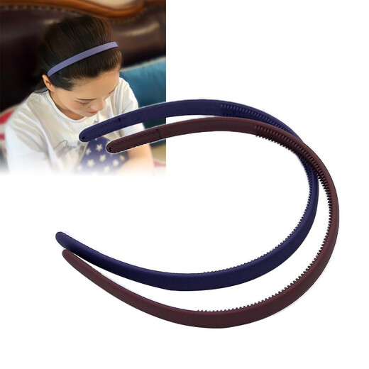 AiChoice frosted toothed hairband Korean temperament non-slip hairpin face wash running yoga headband clip wide-brimmed headwear wide-brimmed black