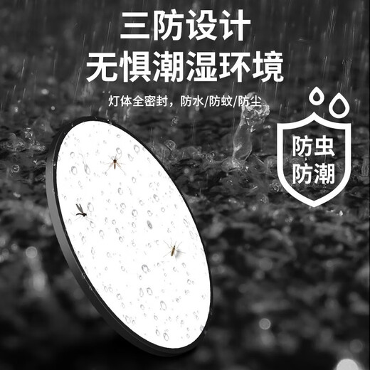 Shixia led three-proof sensor lamp voice-controlled human body sensor ceiling lamp radar sensor home stair aisle garage lamp 15W voice-controlled sensor 22*2cm