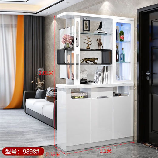 Mikeyou shoe cabinet entrance entrance entrance entrance entrance entrance entrance screen integrated partition cabinet entrance entrance living room simple wine cabinet storage cabinet double-sided storage cabinet 9898 hall cabinets (1.2 meters long) frame structure