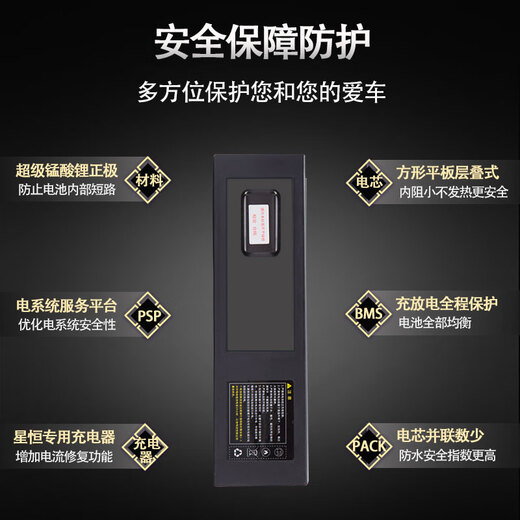 定制锂电池电动车锂电48v12Ah15Ah20A雅迪新日爱玛电动车铅酸电瓶 48伏12安含充电器全国包三年