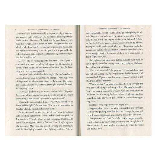 
Imported English original Warriors Cat Warriors Part 8 12345 1-5 volumes Inspirational children's growth English fantasy novels Extracurricular interest reading materials for elementary and junior high school youth English learning chapter bridge book HarperCollins 3: Shadow Miasma Confused Paperback Cat Warriors