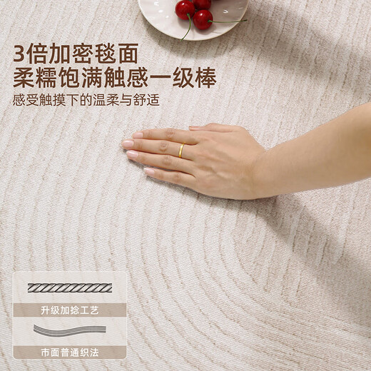 Hazar (HAZARD) carpet living room 2025 new cream style no washing and wipeable sofa blanket light luxury high-end bedside blanket bedroom floor mat upgraded model number 16779 140cm*200cm