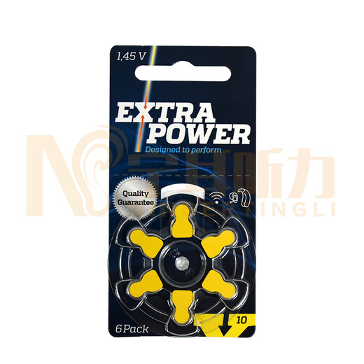 助听器配件EXTRA POWER纽扣电池英国制造进口电子10 13 312 675 10（1版6粒）