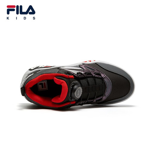 Fila Shoes para niños zapatos casuales para niños Nuevo estilo de zapatillas de tablero clásicas de los niños de la altura media zapatilla de zapatillas negras/sombra gris-bd tamaño 37/longitud interior 23.5cm