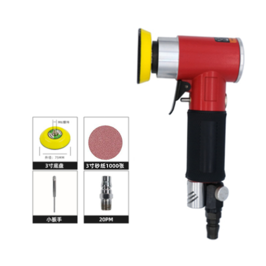Lian Neng customized small pneumatic grinder car polishing stainless steel metal grinding artifact air sanding paper polishing machine 2 3-inch eccentric machine + 1000 sheets of sandpaper