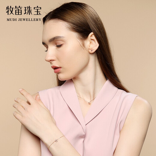 MUDI 18K gold stud earrings for women, rose gold stars, tassel earrings, lover's gift for girlfriend's birthday, K yellow 4CM/pair