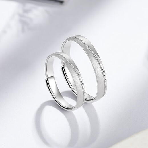 Liuguifu Jewelry Platinum Ring Women's PT950 Companion Ring Couple's Platinum Wedding Birthday Gift Ring 3.45g Women's