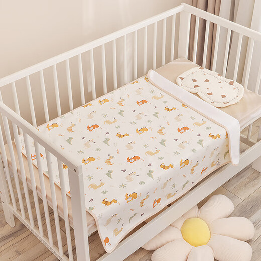 
Zi Jiafu baby urine separator pad can be washed pure cotton Class A waterproof and breathable baby urine anti-urination pads Aunt period physiological pads Footprint bear [Class A combed cotton] rice bottom 50*70