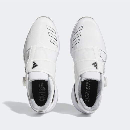 阿迪达斯（adidas）高尔夫球鞋男士ZG23系列新款球鞋 轻量防滑防水有钉鞋 BOA运动鞋  GY9713 白/黑/银 44 （UK9.5）