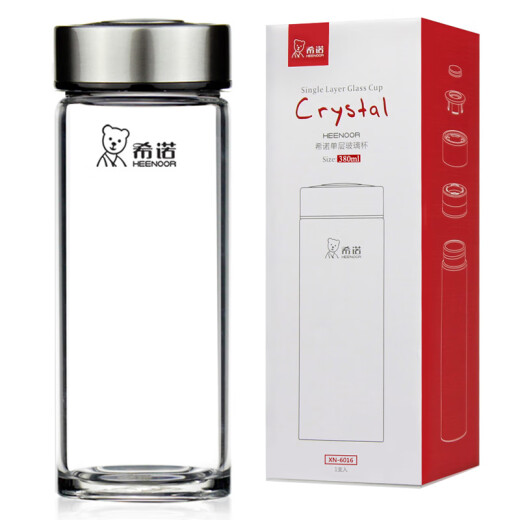 Caza de vidrio de vidrio de vidrio de Heenoor Sino a gran capacidad engrosada de la oficina portátil de la oficina para hombres para la taza del hogar para mujeres con tapa XN-6191-41 Copa de copa Copa de copa Descalación 0 ml 0 piezas