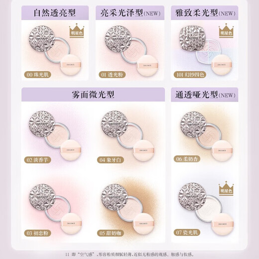 DECORTE new version loose powder 01 20g original light-transmitting powder invisible pore setting powder translucent girl birthday gift