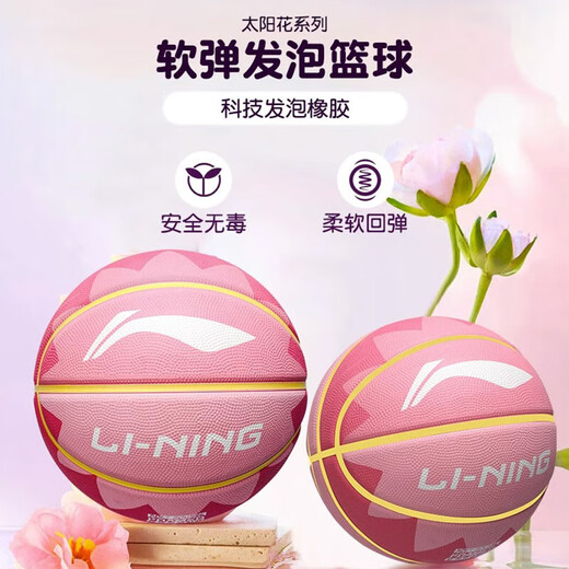 Li Ning Basketball No. 5 No. 7 Enfants Adultes Élèves et Adolescents des écoles Primaires et Secondaires Spécial Maternelle Intérieur et Extérieur Basket-Ball Antidérapant et Résistant à l'usure Violet Rose Volcan 685/687-5 Basket-Ball No. 5 (pour Enfants et Adolescents)