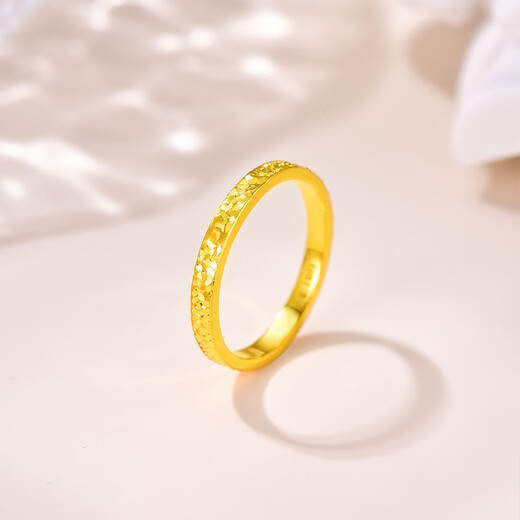 Jin Xiaoxiu gold ring for women, sparkling, exquisite crushed ice, pure gold 999 ring, new hard gold as a gift for girlfriend, crushed ice ring No. 12 - more to be refunded, less to be replenished 1g - more gold is heavier, less to be replenished
