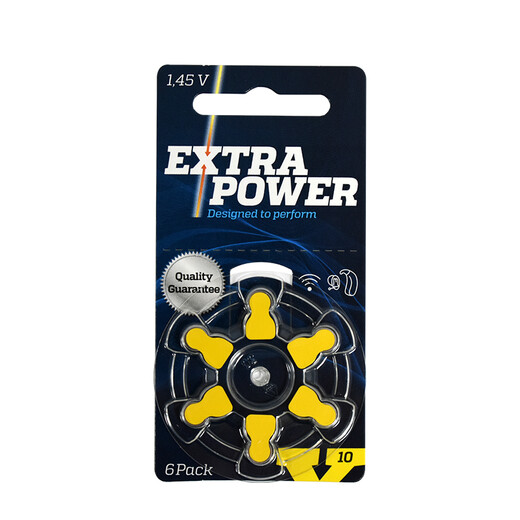 Hearing aid accessories battery Zinc air EXTRA POWER mercury-free button battery A10A13A312A675 No. 10 (5 plates 30 tablets)