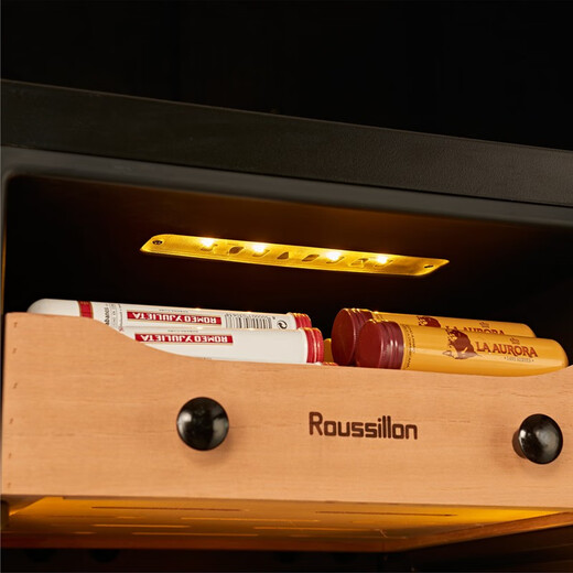 Roussillon Roussillon cigar cabinet, constant temperature and humidity cigar cabinet, custom cigar cabinet, H1200mm LCD WIFI Premium Edition Black 155L Pursuing high standards