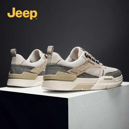 [Offizielle Autorisierung] Jeep (Jeep) Herrenschuhe und -stiefel 2022 Sommer Neues Produkt im Freien atmungsable Mesh Panel Schuhe Einfacher Gummi -Sohle -Freizeitschuhe modische Low Top -Kontrastschuhe 1098 Retro Farbe 40