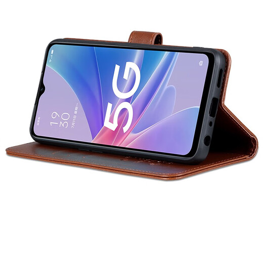 Ju Xiaozhi ist geeignet für Honor 60 Handyhülle, Clamshell-Lederhülle LSA-AN00, einsteckbares Kartenetui im ​​Brieftaschenstil, All-Inclusive-Anti-Fall-weiche Innenschale mit magnetischer Schnalle, Schutzhülle für Männer und Frauen, Honor 60 braune Lederhülle im Brieftaschenstil