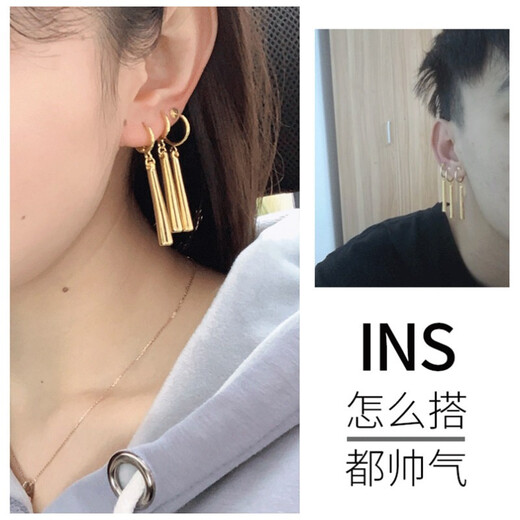MOLC索隆耳钉抖音同款耳坠无耳洞耳环男海贼王新款潮个性耳夹女日礼物 索隆耳夹款E1050