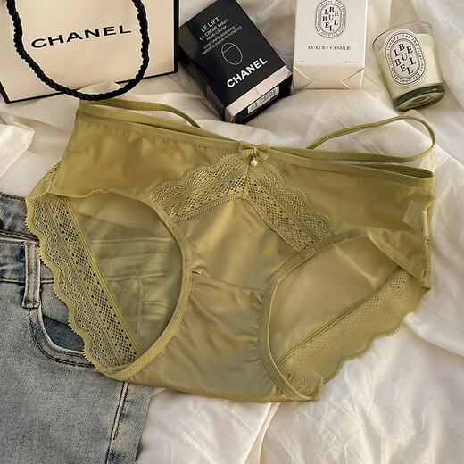 
Yu Zhaolin (YUZHAOLIN) Pure Desire Women's Underwear Women's Mid-waist Breathable Sexy and Stainless Japanese Hips and Butts Sexy Girls Briefs Lace Edge YZL-NK684-Sexy Black + Milk Apricot + Murama Tea Yellow One Size (80-130Jin [Jin equals 0.5 kg])