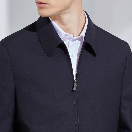 Antonio [90% Wolle getragen] High-End-Businessjacke für Männer mit Mulberry Seide clevere und leicht zu maintain Jacket Navy Blue Regular XL 52 (180/96A)