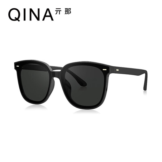 亓那（QINA）眼镜赵露思同款经典黑超墨镜男女开车防晒太阳镜潮 【露思同款】QN5009C10