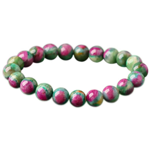 Bhiodha falling plum red emerald bracelet women's niche jewelry round bead single circle bracelet gift 10mm 7mm