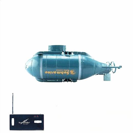 Wireless mini submarine fish tank remote control boat nuclear submarine electric water children's toys birthday gift for boys and girls remote control submarine blue 6 channels