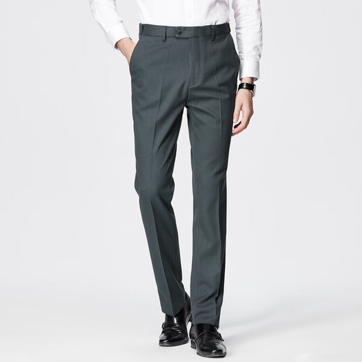 Shanshan Wool Tencel Suit Men's Business Casual Professional Formal Stiff Groomsmen Grooms Dress Suit Green L 175/92A(48)175/84A(86)