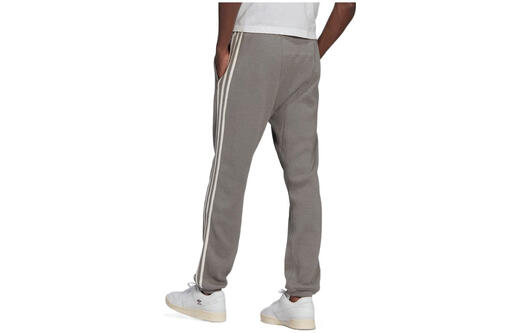 Clover (Adidas) originals striped logo casual retro sports trousers men's heather gray imported from overseas heather gray S