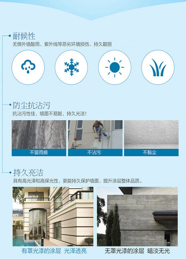 CLCEY透明水性QA-691真石漆文化石外墙漆亮光面油罩光剂内墙 透明亮光 1L