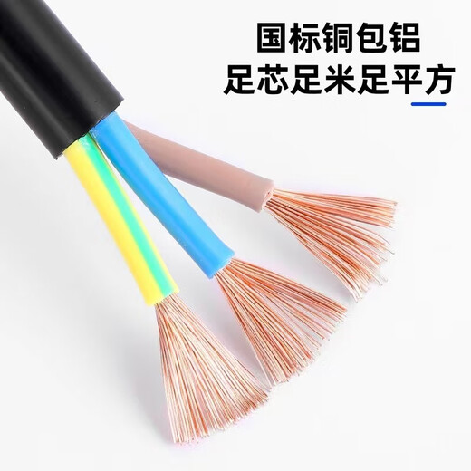 Fil de câble standard national gaine de fil souple domestique 2/3 noyau 1,5 2,5 4 6 mètres carrés cordon d'alimentation triphasé extérieur cuir blanc - norme nationale 3 noyaux 2,5 mètres carrés 3500 watts 10 mètres avec prise de courant ruban stylo électrique