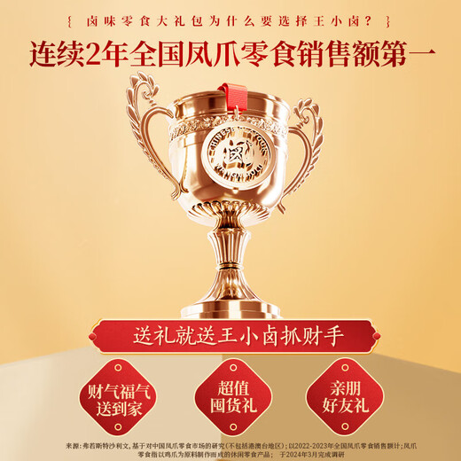 王小卤指定发财礼盒 肉类零食礼盒 送礼节日 指定发财1349g