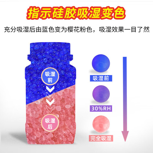 Bingyu Industrial Trockenmittel blau farbveränderte Silikon Feuchtigkeitsdichte Perleninstrument und Geräte Feuchtigkeitsabsorbierende feuchtigkeitsdichte Entfeuchterblau Blau 5 Flaschen Byyn-688