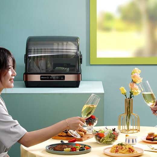 Vanward drain-free stainless steel shelf household desktop desktop disinfection cabinet ultraviolet sterilization with drawer tableware kitchen utensils and chopsticks disinfection national subsidy ZTP32T