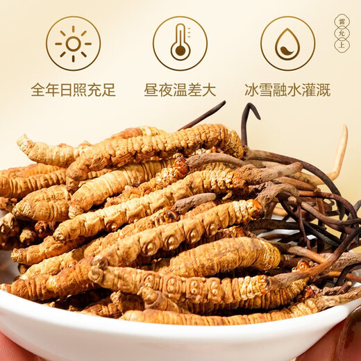 Lei Yunshang [Official] [Naru Qu, Tibet] Cordyceps gift box High-altitude dried Cordyceps gift gifts High-end wooden gift box-Give gifts 4A-level layout 15g