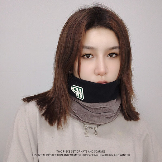 Meilunmei Winterhalshalle für Frauen doppelschicht verdickte warme Oli-Samt Outdoor-Mode und Frauen Gradient Pullover Schal 3891 Pink One Size
