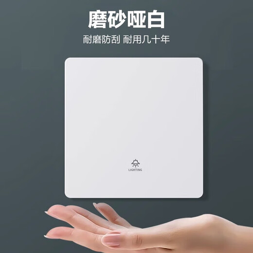 TEP International Electrician 86 concealed switch socket household large board skin-feel five-hole USB charging socket dual-control multi-control switch panel five-hole (10A) socket