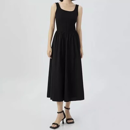 Xin Yimei Dress Women's Suit 2025 Spring and Autumn New Fashion Small Fragrance Style Knitted Overlay Suspender A-Line Skirt Two-piece Set Purple Overlay + Black Skirt L (110-120Jin Jin equals 0.5 kg)