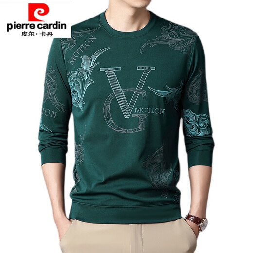 Pier Cardin T-shirt à manches à manches à manches longues pour hommes T-shirt à manches à manches longues pour hommes T-shirt de base pour hommes T-shirt Blue 6627 180 / 2XL