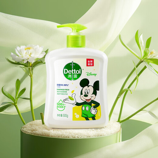 Dettol Hand Sanitizer Jasmine Green Tea Fragrance 500g*2 Children's Hand Sanitizer Home Antibacterial Disinfection Disney